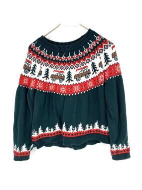 ModCloth Christmas Sweater Griswold Wagon Fair Isle Womens Medium